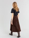 dark brown suede leather skirt_13