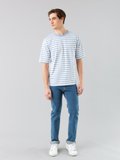 pastel blue and off white Chic t-shirt with stripes_12