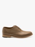 taupe leather george brogue shoes_2