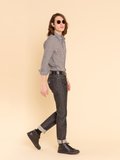 navy blue and khaki checked cotton crepe syd shirt_13