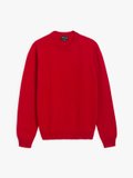 red cashmere jumper with elbow caps_1