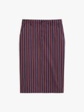 navy blue striped skirt_1