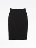 black flowing straight skirt_1