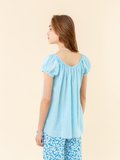 turquoise blue cheesecloth Ursule top_14