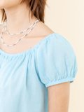 turquoise blue cheesecloth Ursule top_15