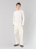 off white and grey-beige striped men tunic shirt_12