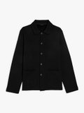 black Mandarin 2 jacket in black cotton fleece_1