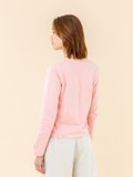 pastel pink cotton fleece Rosana snap cardigan_14