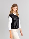 black and white striped mohair Diag jumper_13