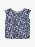 blue and white floral print Celsy top_1