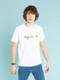 white coulos t-shirt with "agnÃ¨s b." embroidery_12