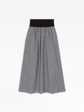 black and white gingham cotton crepe eloÃ¯sa skirt_1
