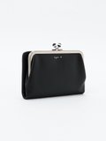 black leather wallet with clip fastener_3