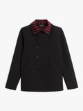 black and red merino wool pea coat _1