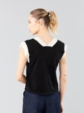 black silk and linen Ondine sleeveless jumper_14