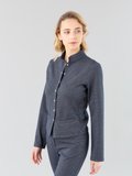 night blue jacquard Lanna jacket with micro-pattern_13