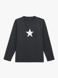 charcoal long sleeves Coulos star t-shirt_1