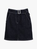 blue Short denim skirt_1