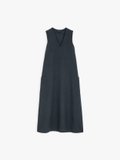 grey linen long dress_1