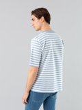 pastel blue and off white Chic t-shirt with stripes_14