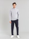heather grey merino wool Panama jumper_12