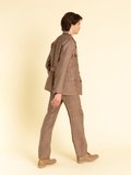 brown organic linen safari jacket_13