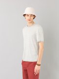 beige and off white striped linen knit t-shirt style jumper_13