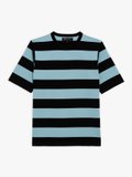 black and turquoise blue Chic t-shirt with wide stripes_1