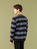 black and anthracite wide striped Coulos t-shirt_14