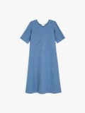 Persian blue linen midi dress_1
