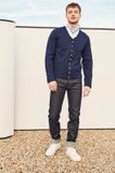 #1 men slim selvedge blue jeans_5
