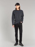 black and grey long sleeves striped Coulos t-shirt_12