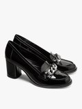 black leather Victoria loafers_1