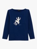dark blue Bow lizard t-shirt_1