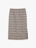 striped Tuyau side slit skirt_1