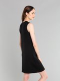 black merino wool Trefle dress_13