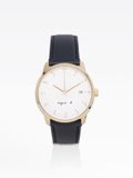 men watch with navy blue leather strap_1