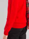 red cashmere jumper with elbow caps_14