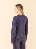 navy blue striped jacquard Marly sweatshirt_14