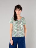 off white and green Soline top with floral print_11