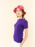 red floral print Moana hat_11