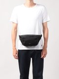 black nylon bum bag with front pocket_5