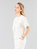 off white and grey-beige striped top_13