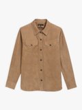 light brown suede leather shirt_1