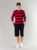 black and red Coulos t-shirt with wide stripes_12
