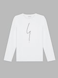 white long sleeves Coulos "irony mark" t-shirt_1