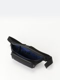 black nylon bum bag with front pocket_4
