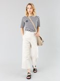 grey and off white Bow t-shirt with stripes_12