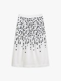 white and black Ceriz skirt with polka dot print_1