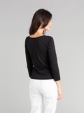 black 3/4-length sleeves Australie t-shirt_13